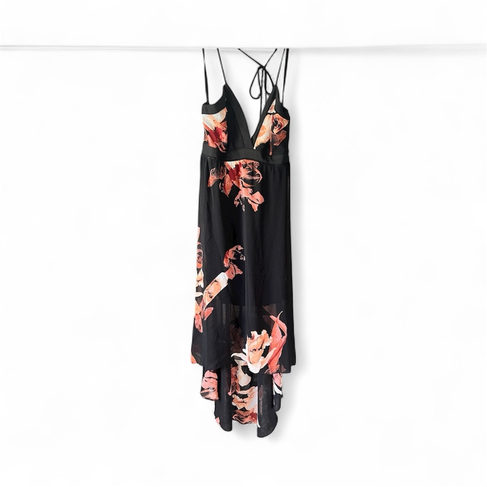 White House Black Market Black Floral Maxi Dress